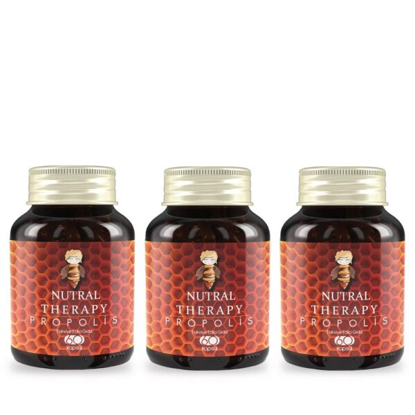 3 x Propolis Kapsül (500 mg x 60 Bitkisel Kapsül)