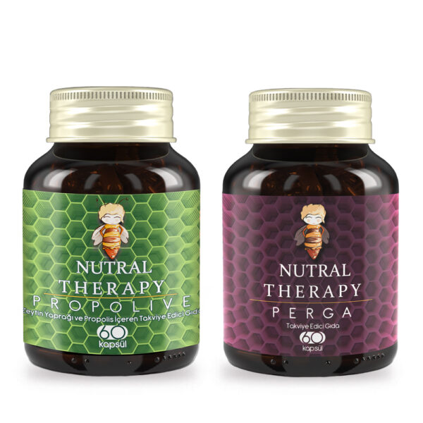 Propolive Kapsül (400 mg x 60 Bitkisel Kapsül) + Perga Kapsül (800 mg x 60 Bitkisel Kapsül)