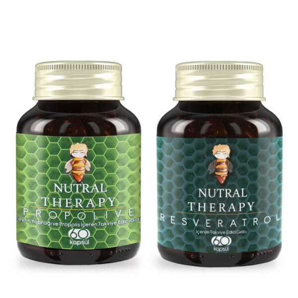 Propolive Kapsül (400 mg x 60 Bitkisel Kapsül) + Resveratrol Kapsül (500 mg x 60 Bitkisel Kapsül)