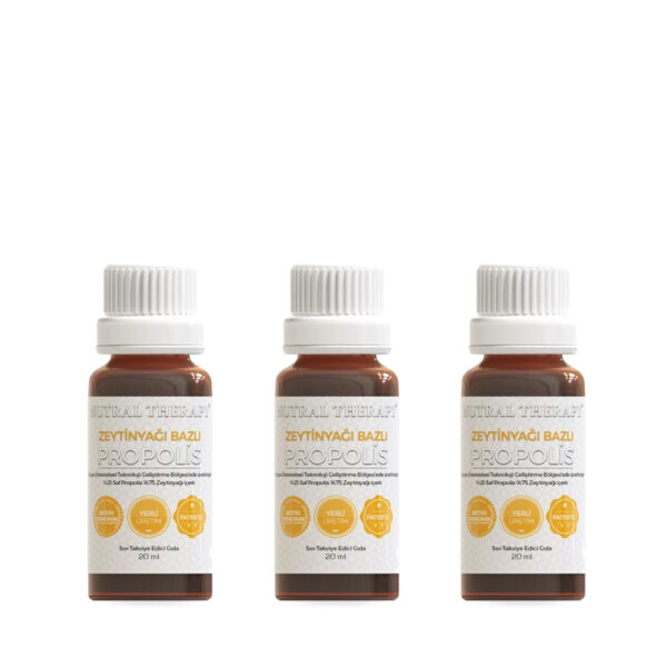 3 x Zeytinyağı Bazlı Propolis (20 ml)