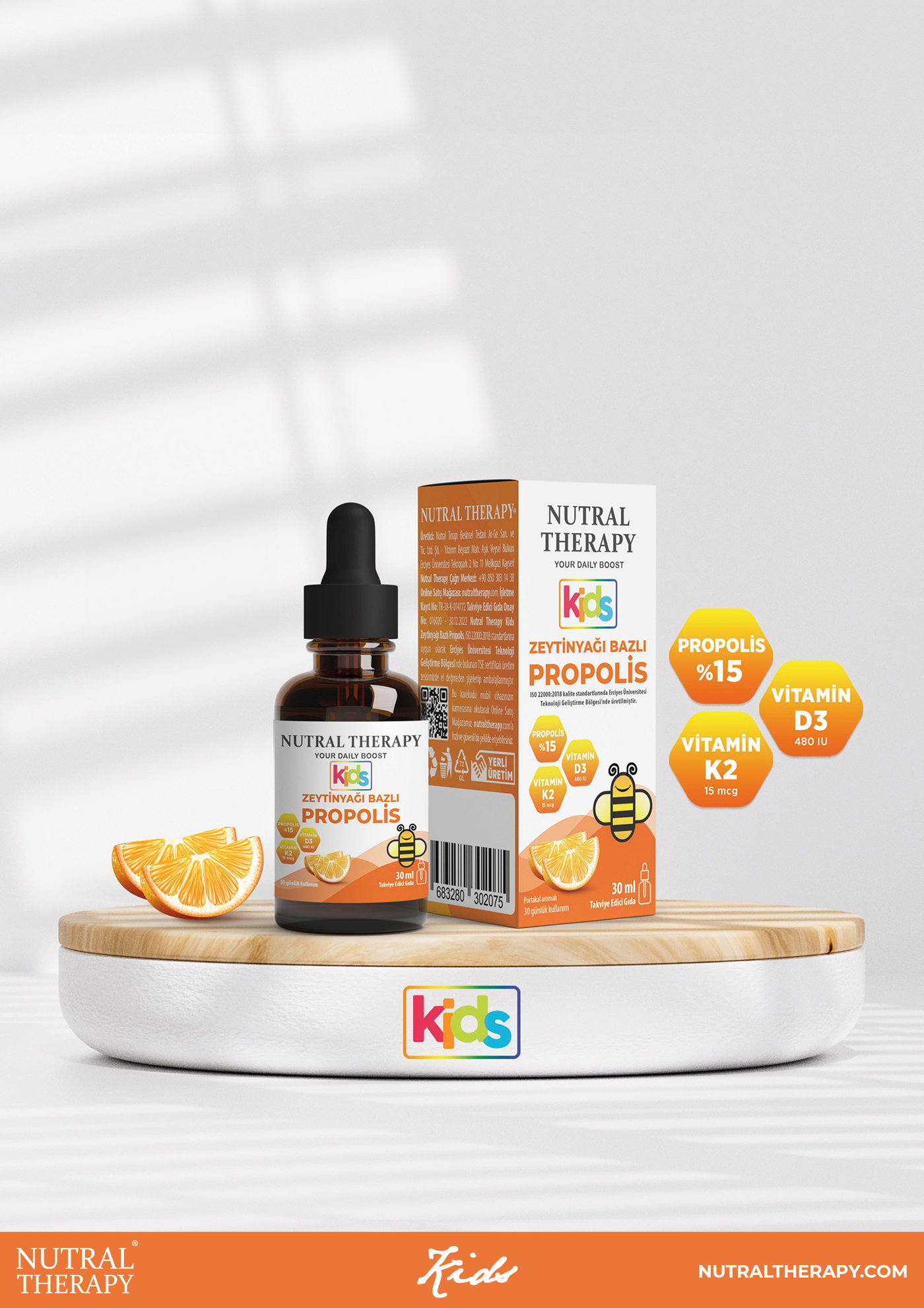 Nutral Therapy Zeytinyağı Bazlı Propolis Kids D3 K2