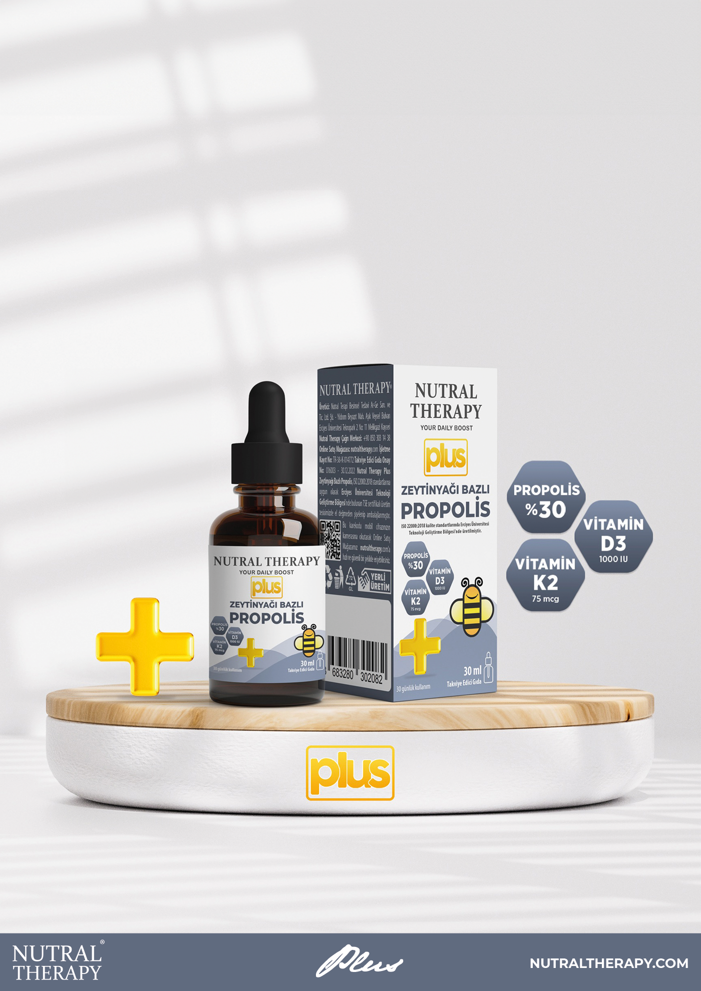 Nutral Therapy Zeytinyağı Bazlı Propolis Plus D3 K2